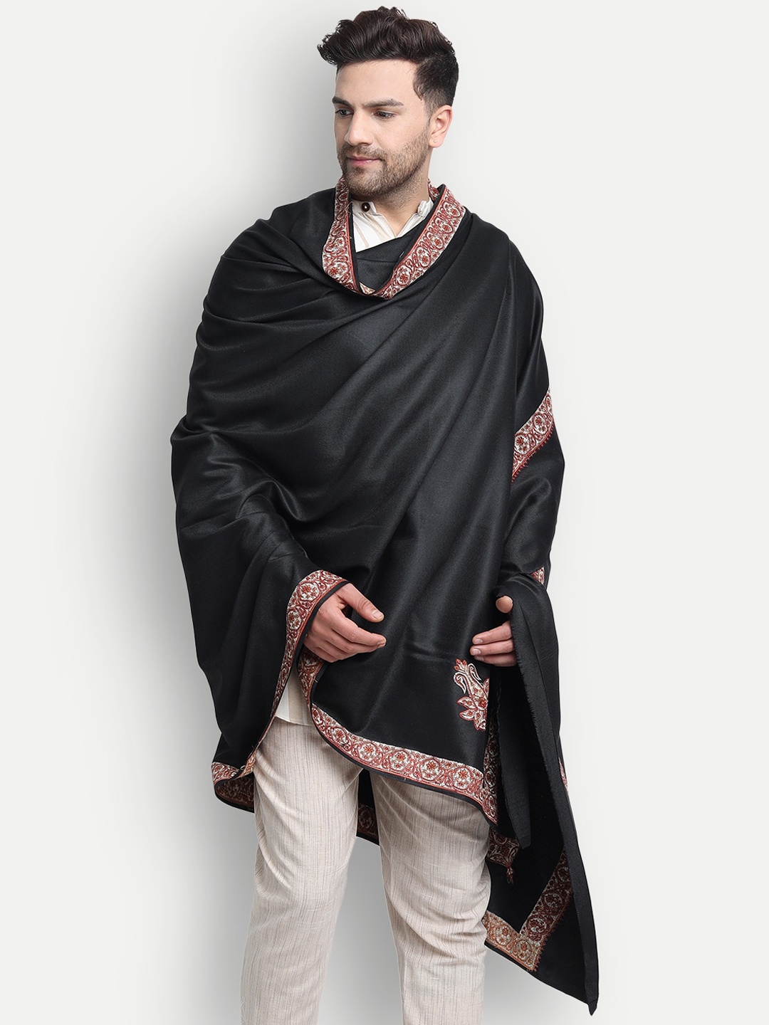 

Zamour Men Lohi Shawl, Black
