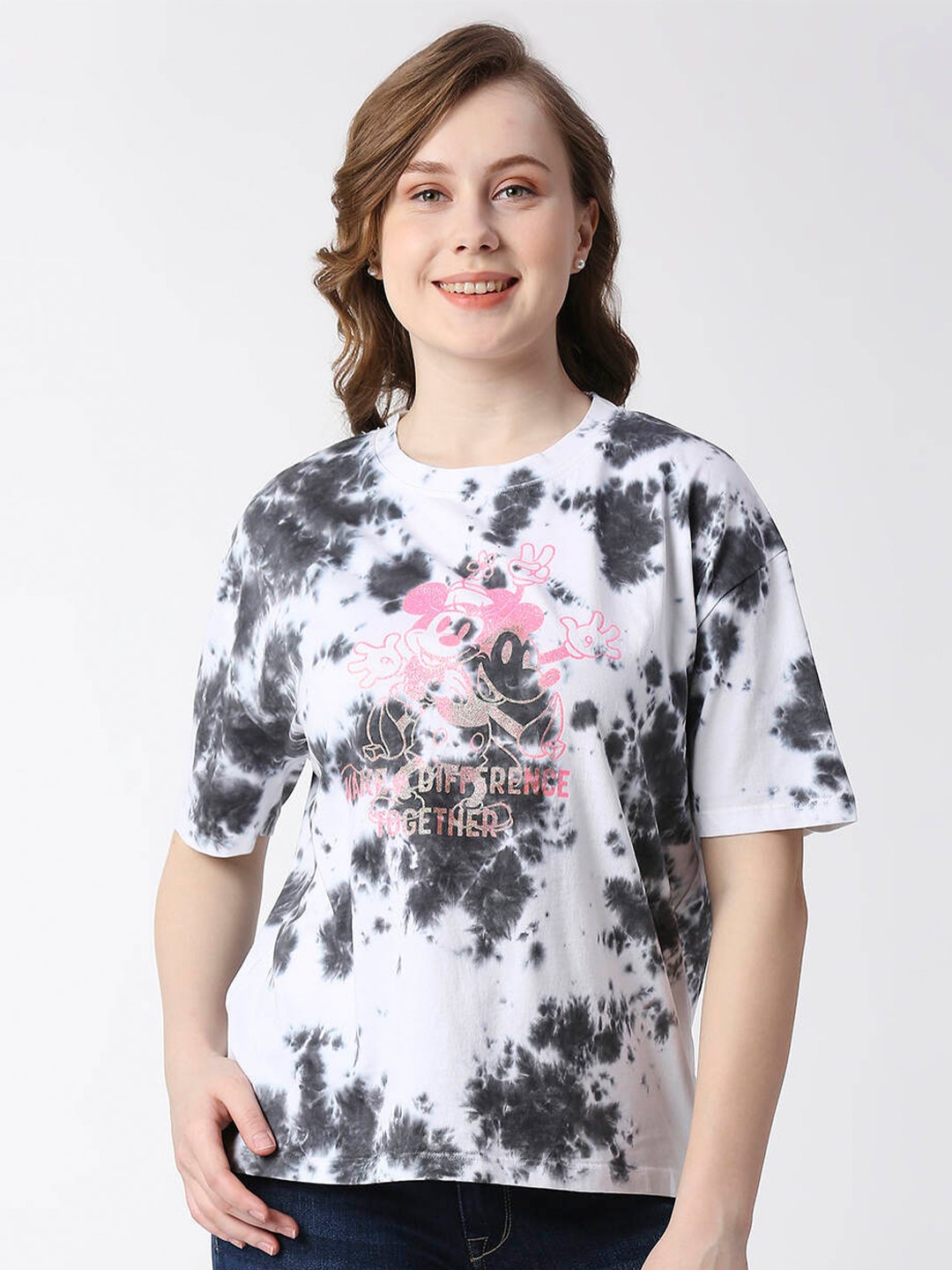 

Pepe Jeans Women Tie and Dye Cotton T-shirt, White