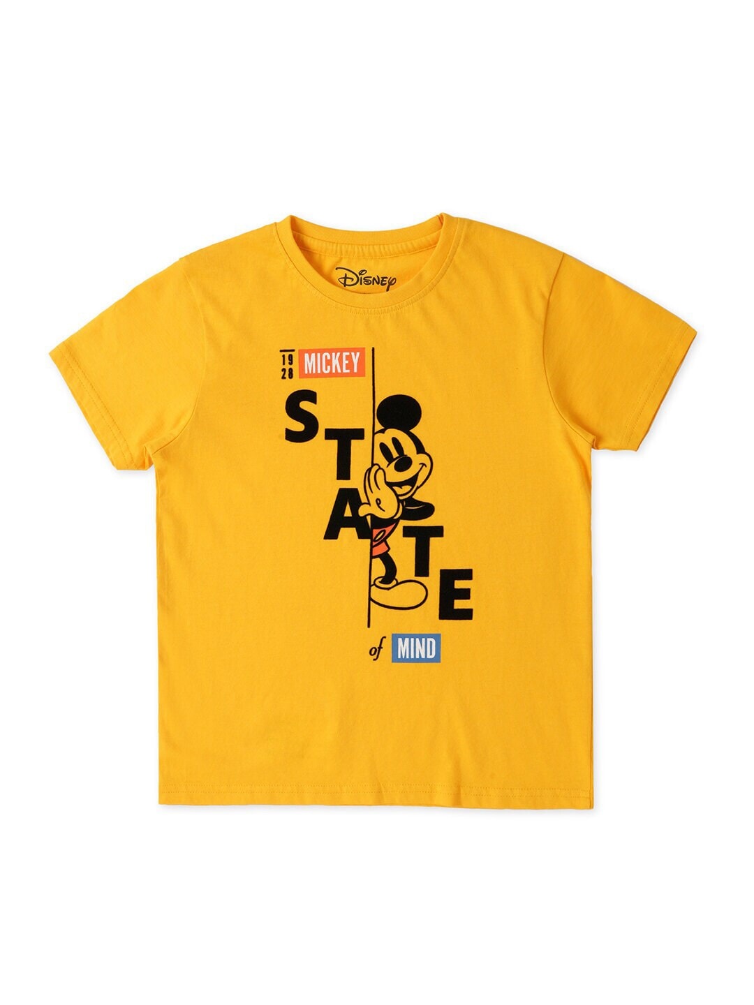 

Pepe Jeans Boys Mickey Mouse Printed Cotton T-shirt, Yellow