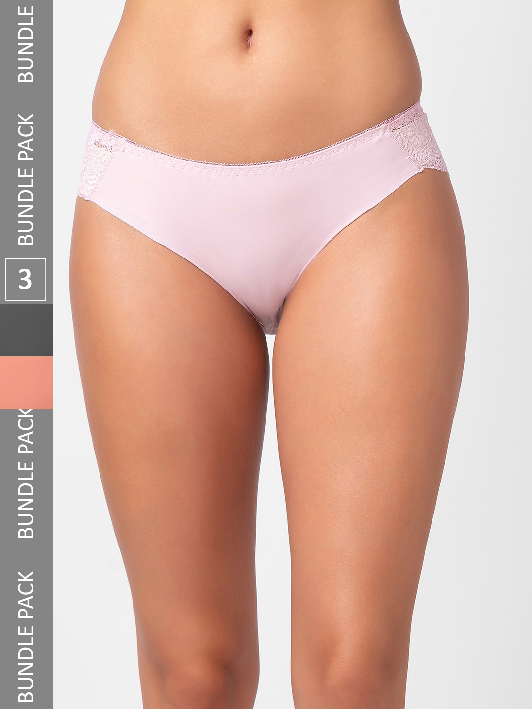 

FashionRack Women Pack Of 3 Assorted Hipster Briefs