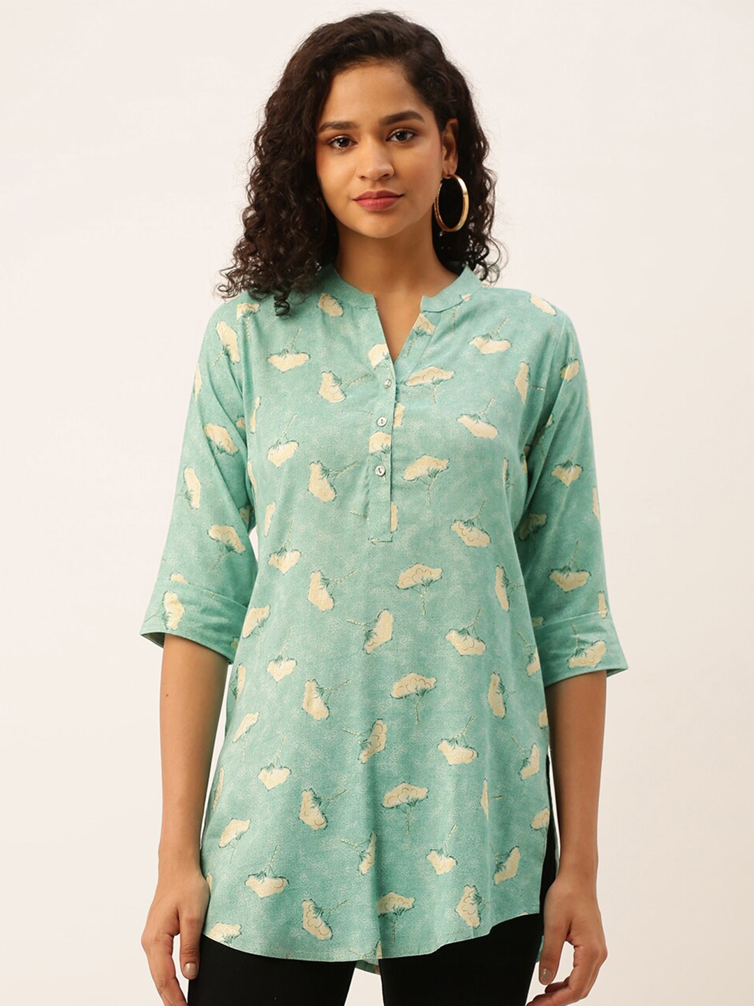

ZOLA Floral Printed Kurti, Green