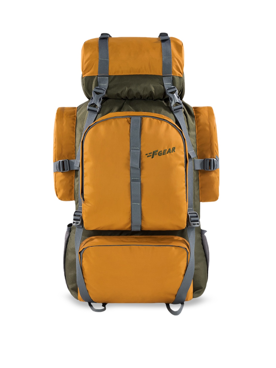 

F Gear Colourblocked Trekking Rucksacks, Gold