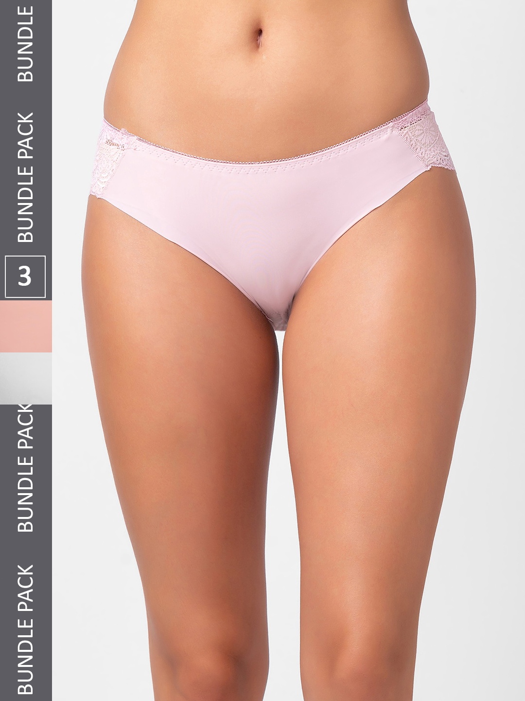

FashionRack Women Pack Of 3 Assorted Hipster Briefs