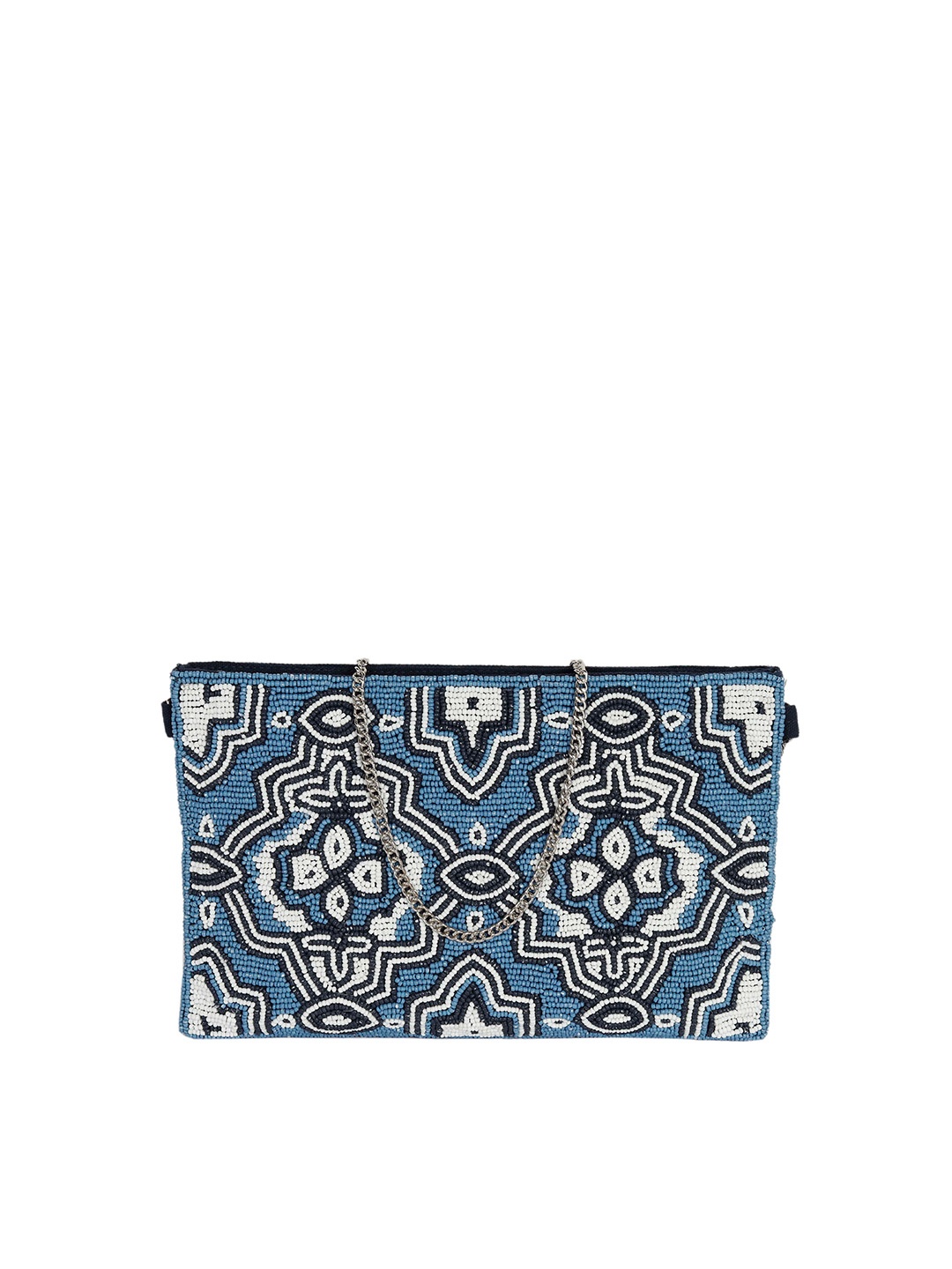 

REZZY Women Embellished Canvas Purse Clutch, Blue