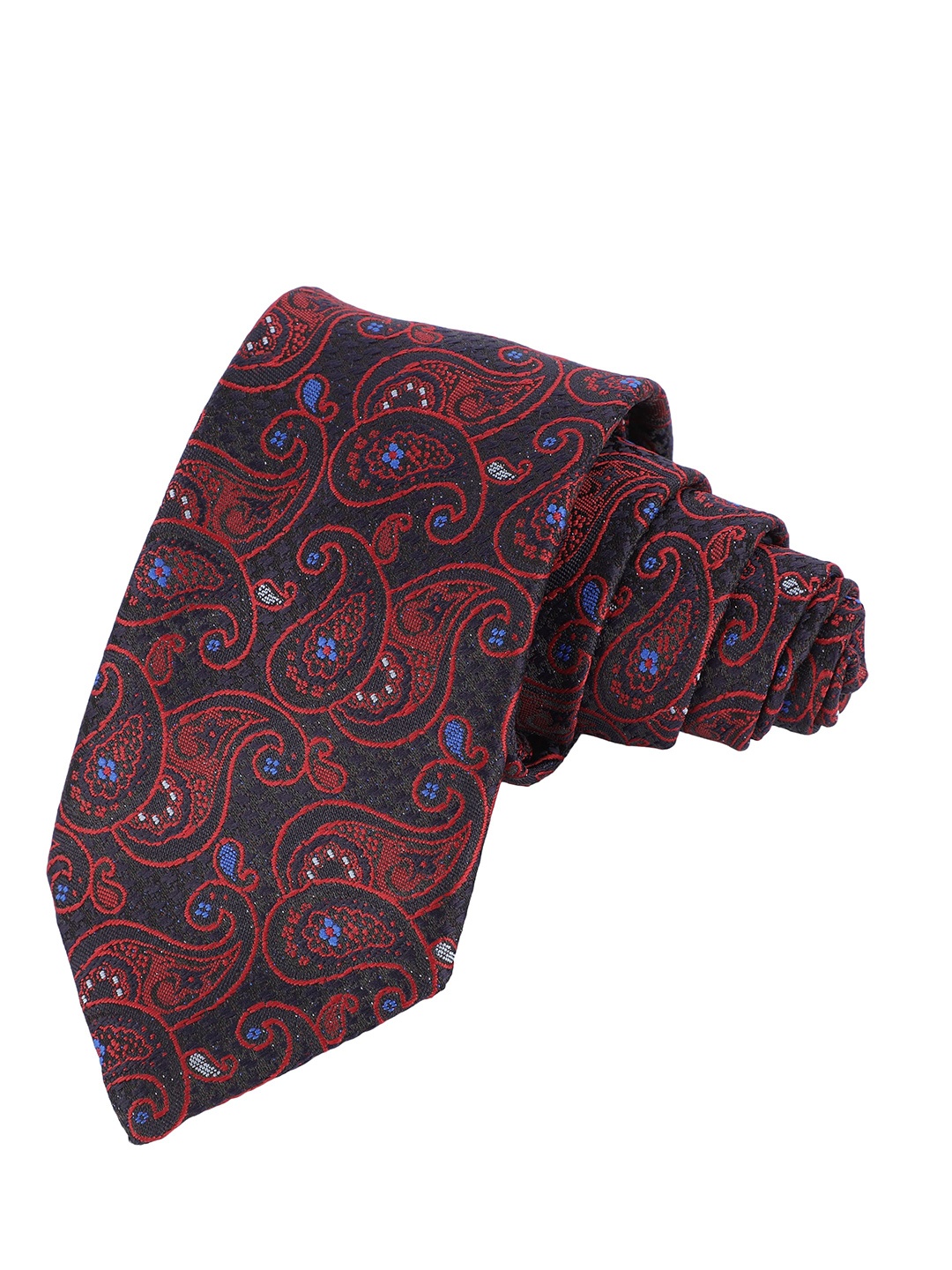 

Alvaro Castagnino Men Woven Design Broad Tie, Maroon