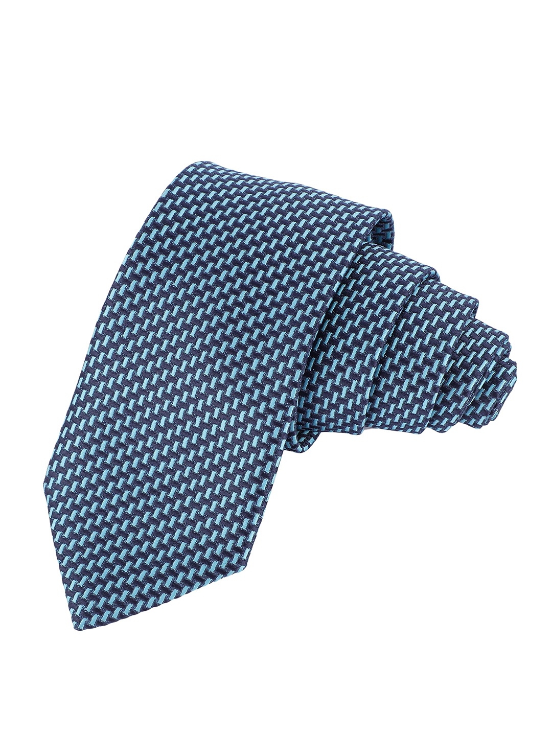 

Alvaro Castagnino Men Woven Design Tie, Blue