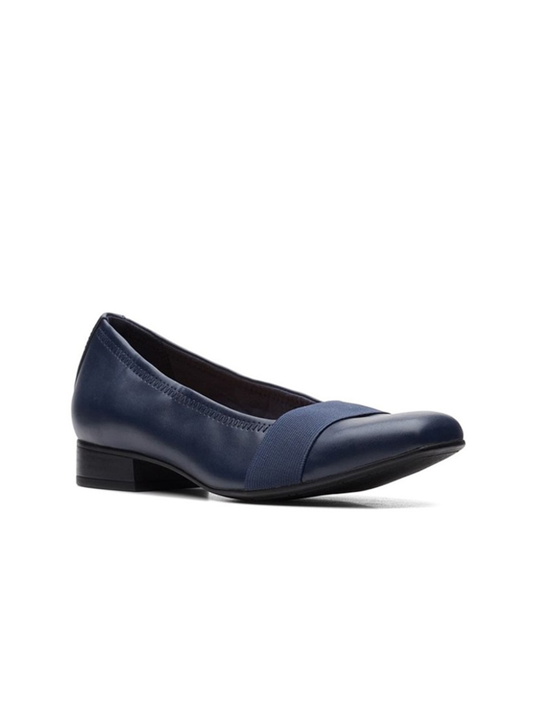 

Clarks Square Toe Block Pumps, Navy blue