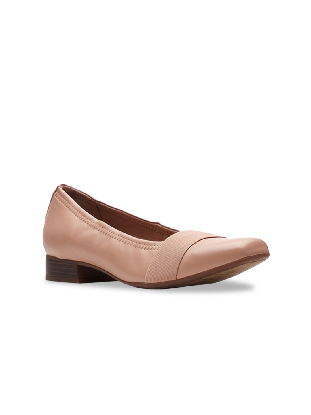 

Clarks Square Toe Block Pumps, Brown