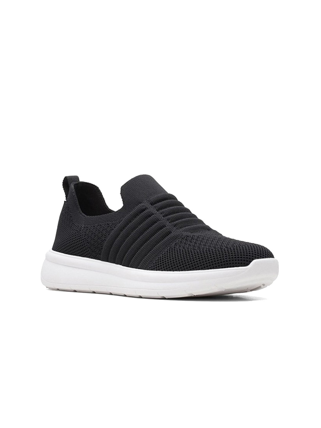 

Clarks Women Woven Design Lightweight Slip-On Sneakers, Black