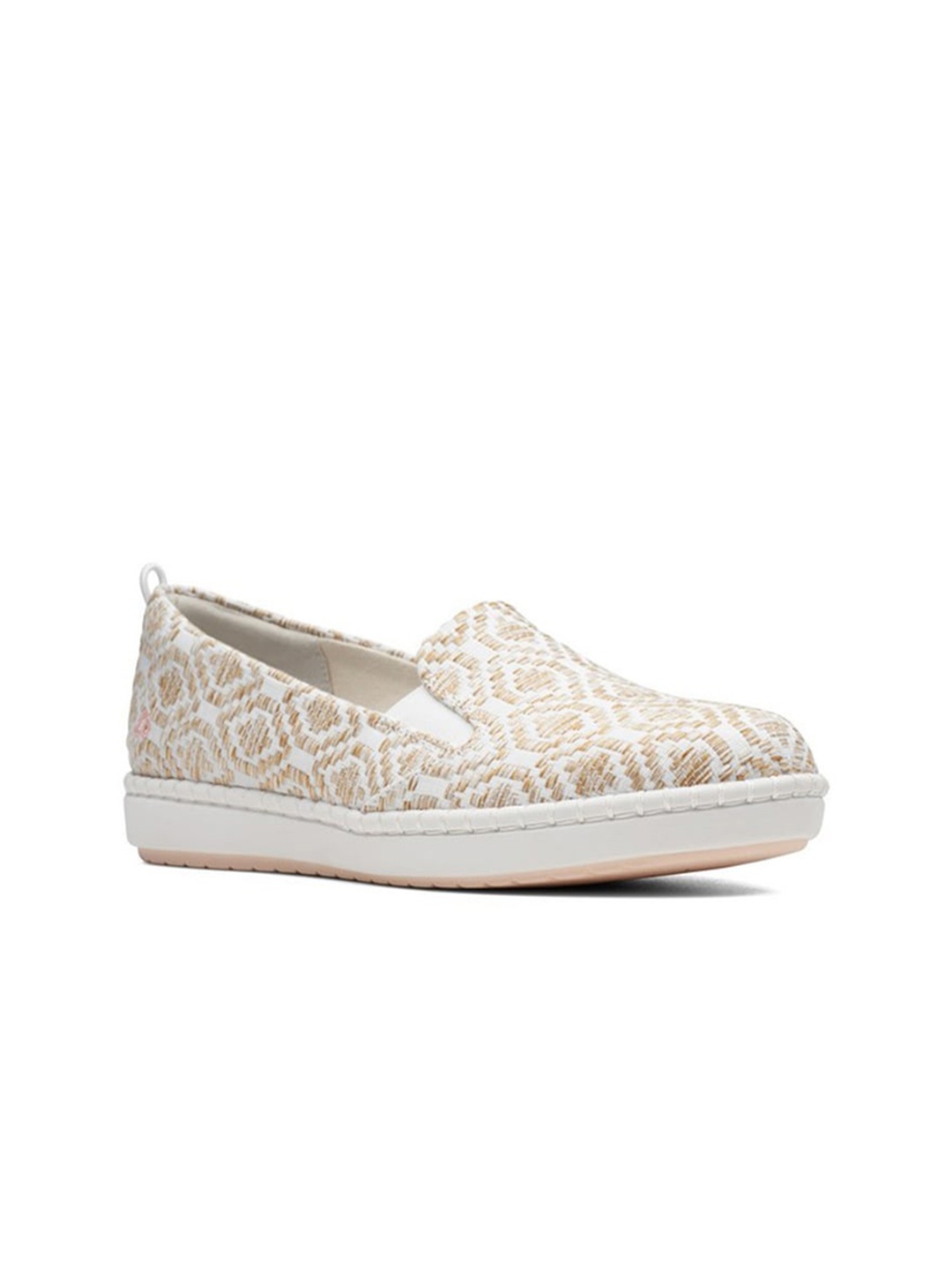 

Clarks Women Printed Lightweight Slip-On Sneakers, White