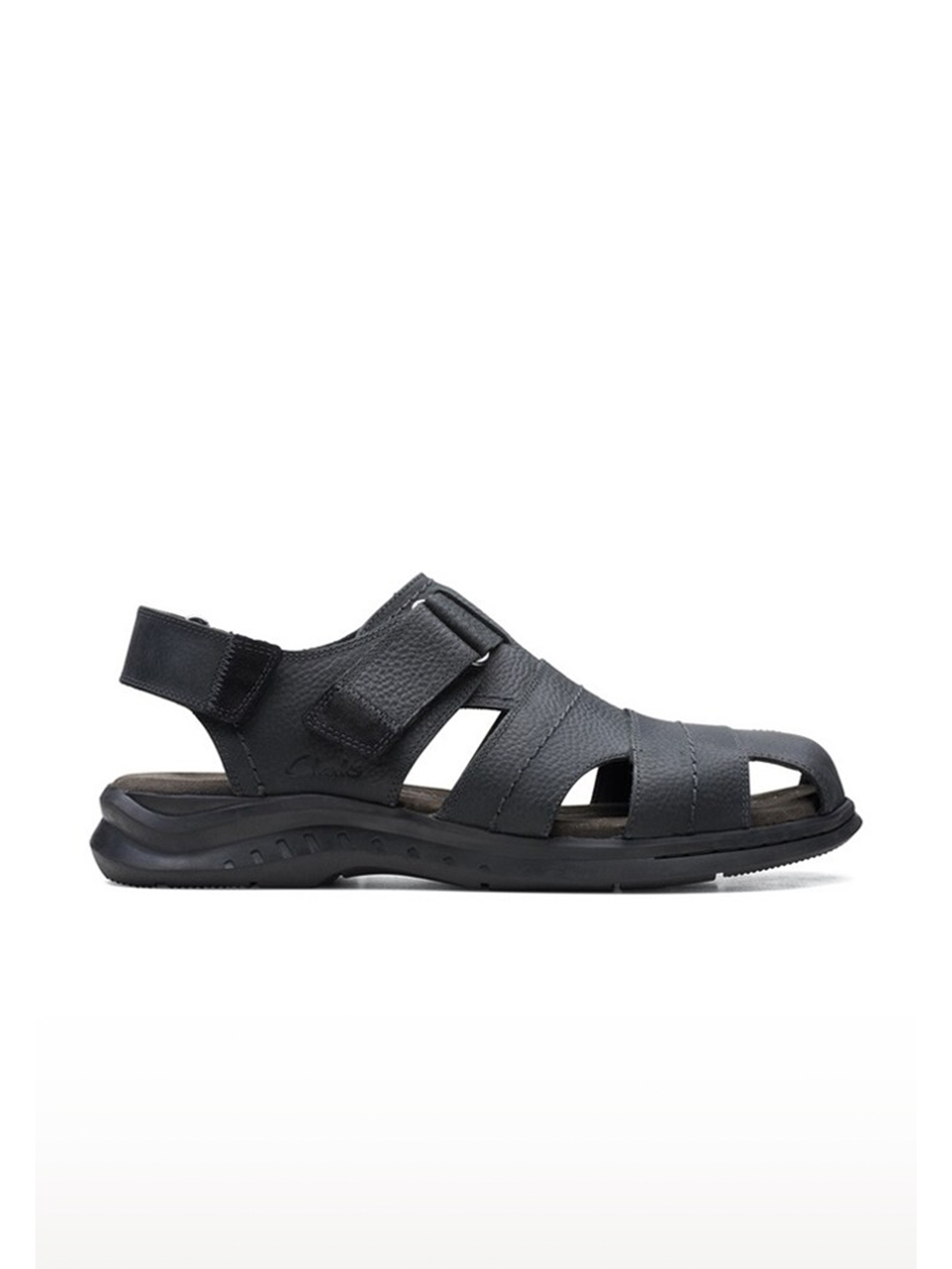 

Clarks Men Leather Fisherman Sandals, Black