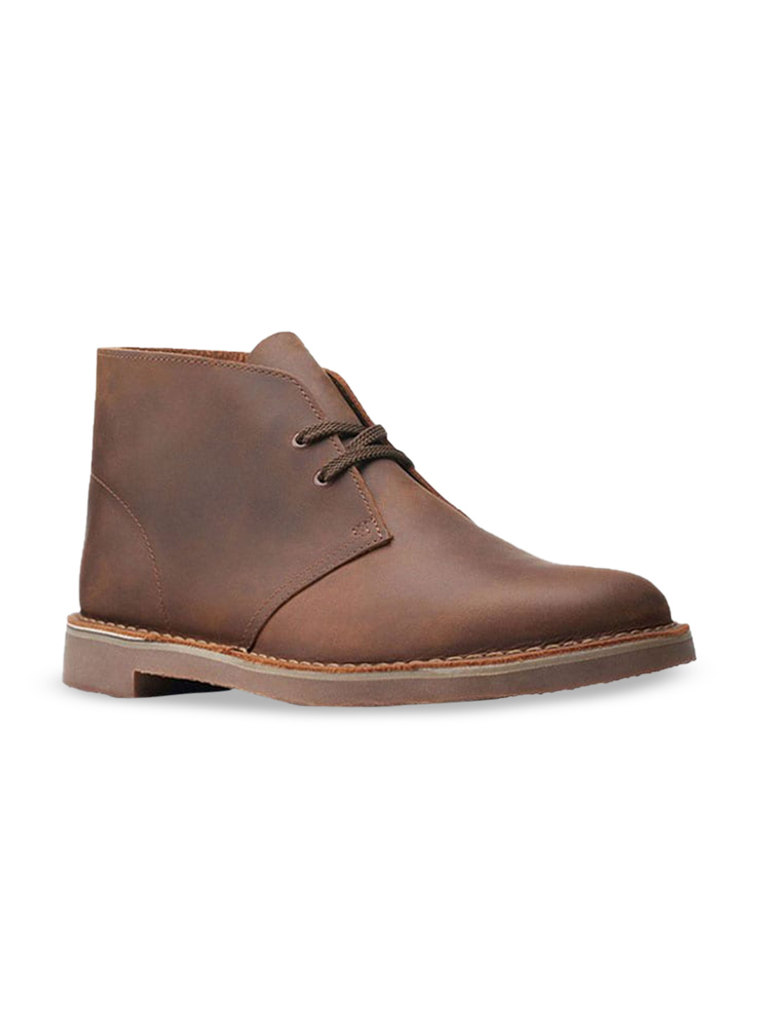 

Clarks Men Brown Leather Flat Boots