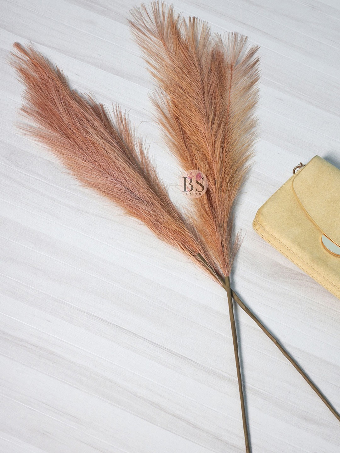 

BS AMOR Set Of 2 Orange Dried Pampas Grass Bunch