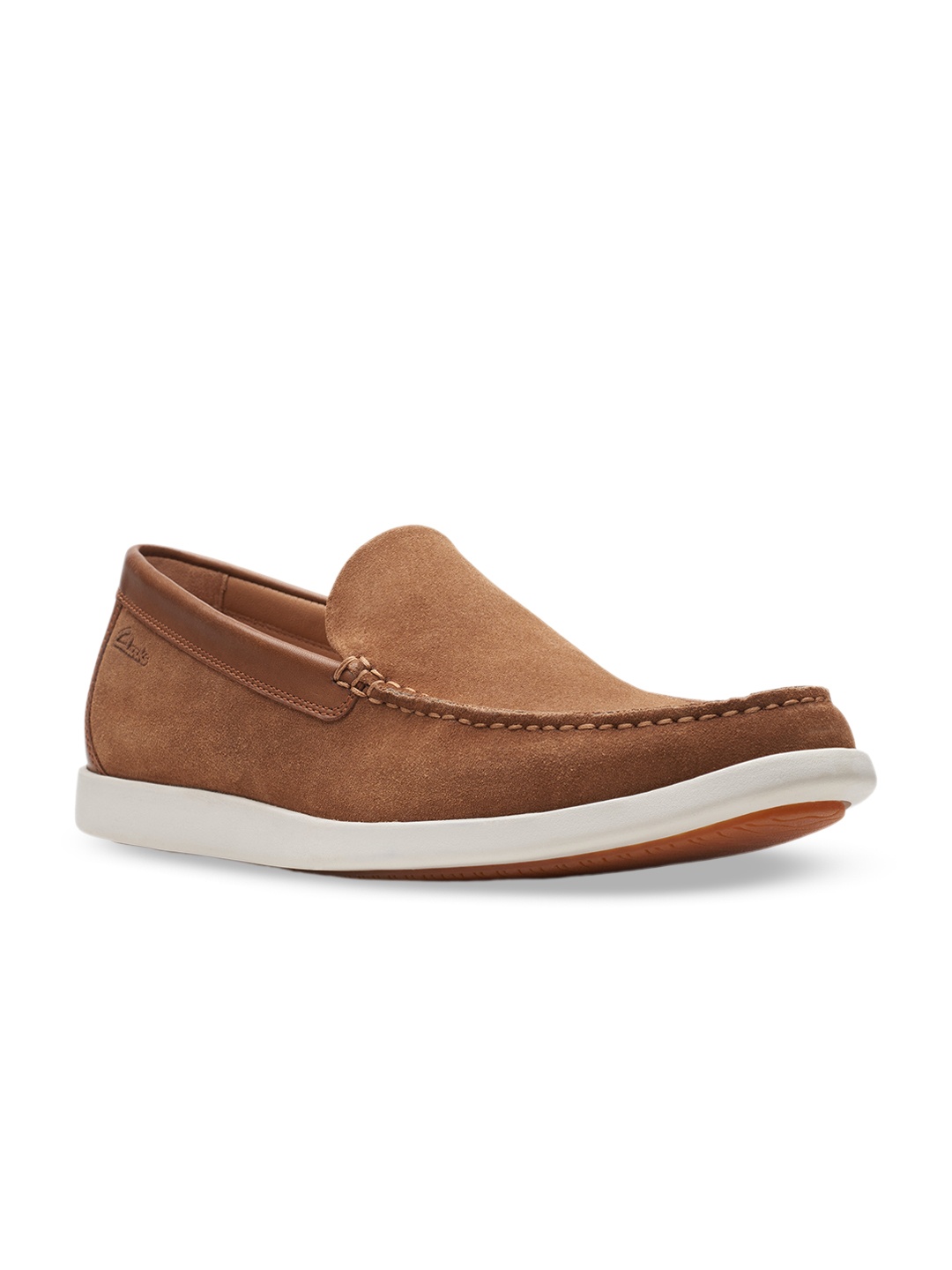 

Clarks Men Lightweight Suede Loafers, Brown