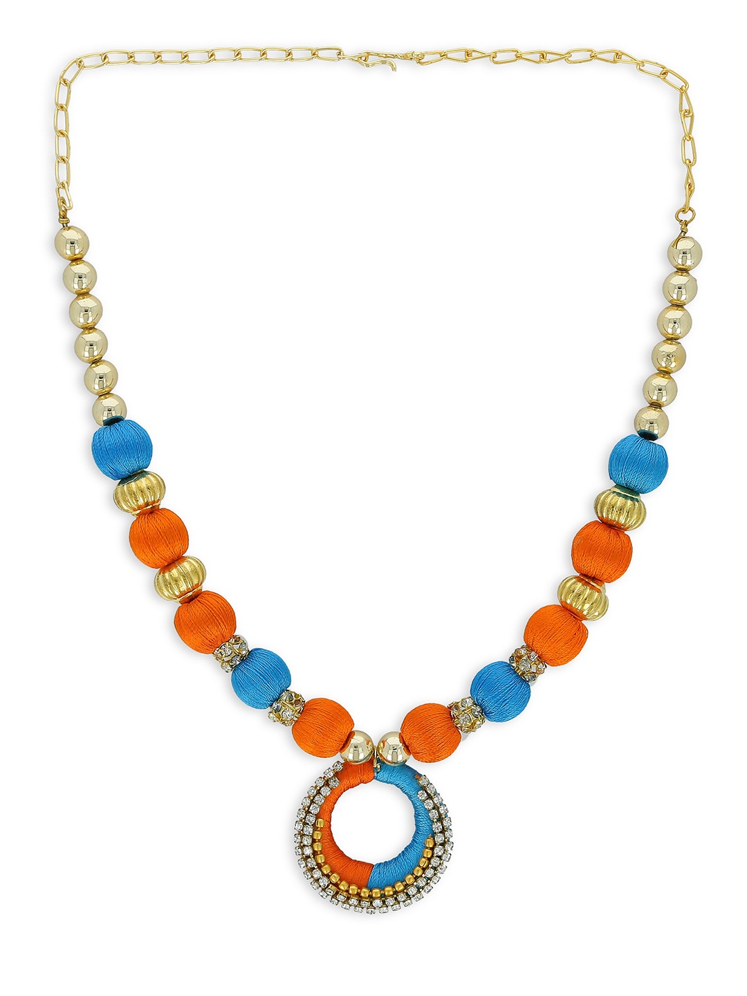 

AKSHARA Girls Gold-Plated Beaded Necklace, Red