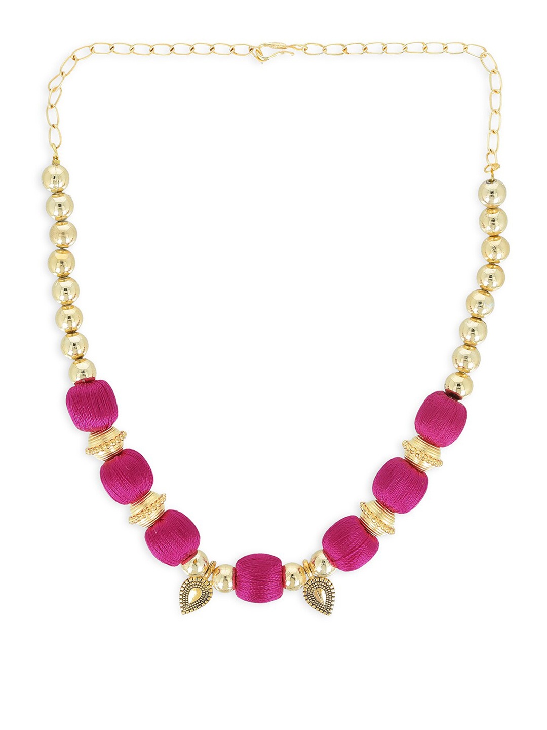 

AKSHARA Girls Gold-Plated Necklace, Pink