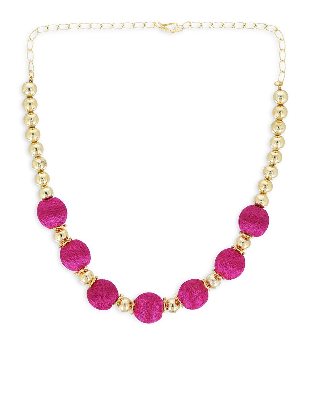 

AKSHARA Girls Gold-Plated Handcrafted Necklace, Pink