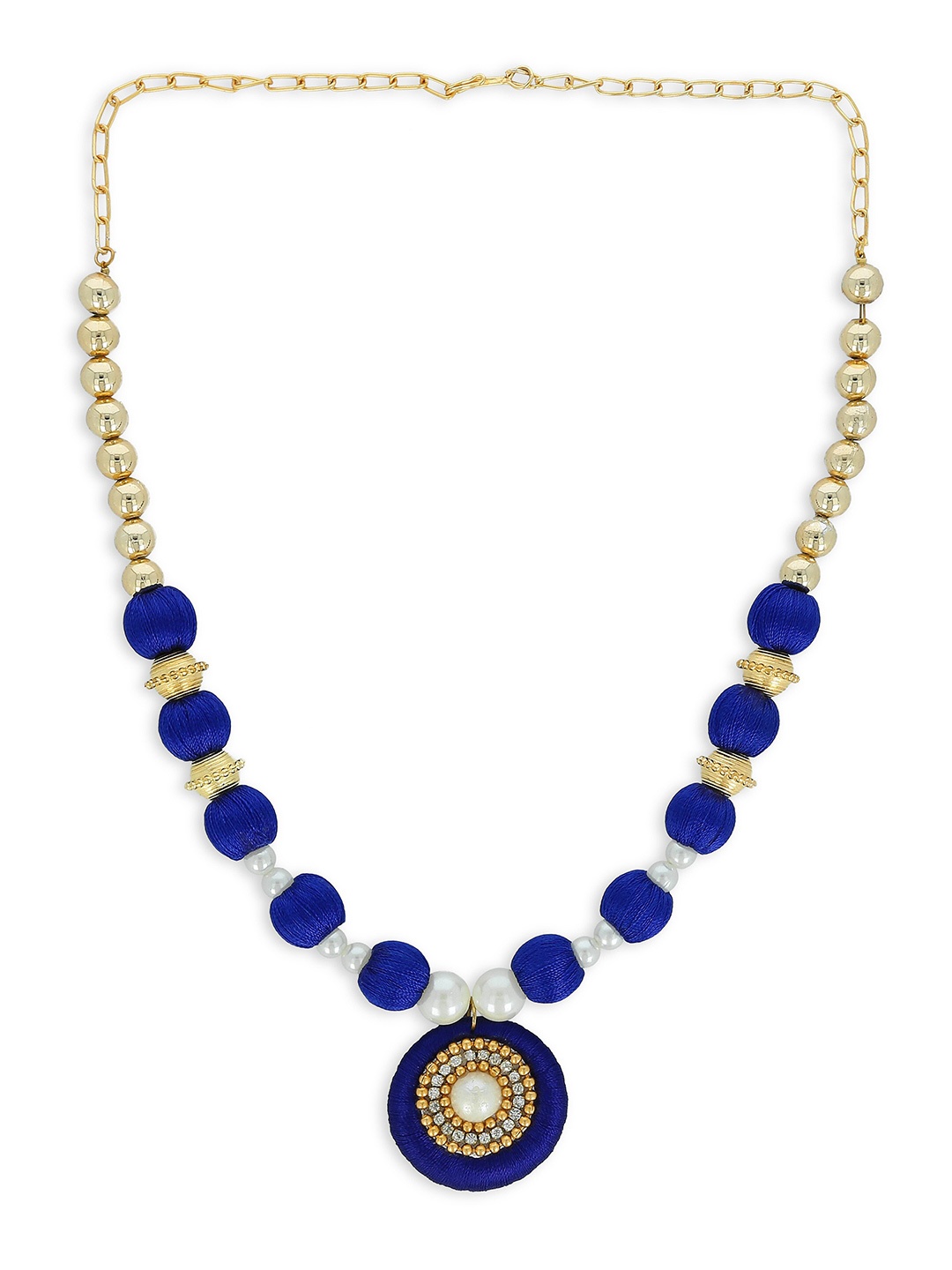 

AKSHARA Girls Gold-Plated Handcrafted Necklace, Blue