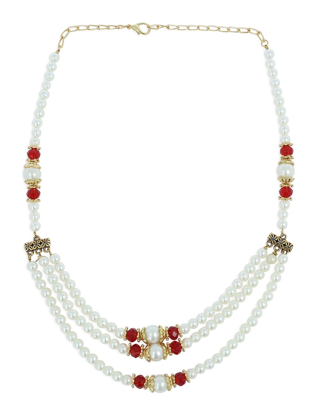 

AKSHARA Girls Gold-Plated Necklace, White