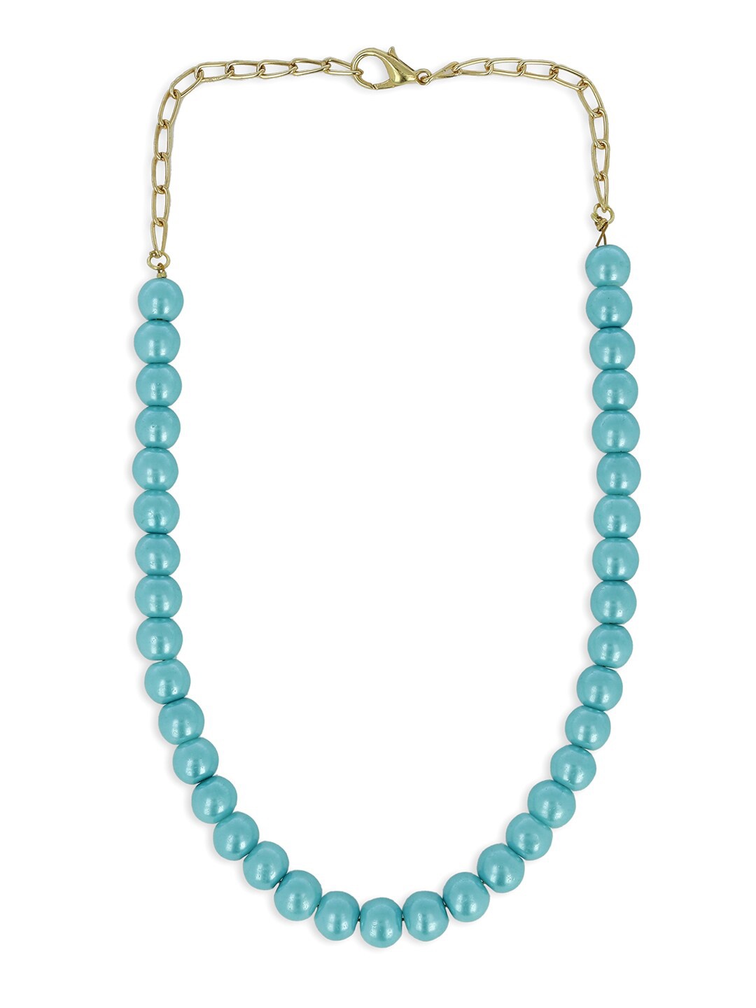 

AKSHARA Girls Gold-Plated Beaded Necklace, Blue