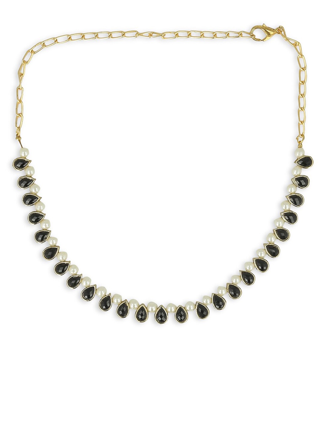

AKSHARA Girls Gold-Plated Handcrafted Necklace, Black