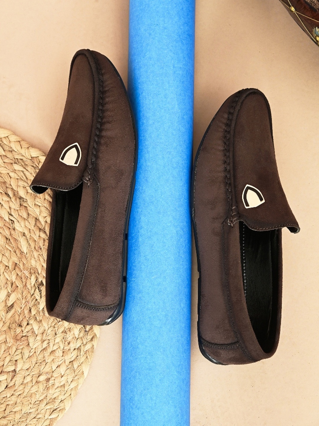 

HERE&NOW Men Lightweight Loafers, Brown