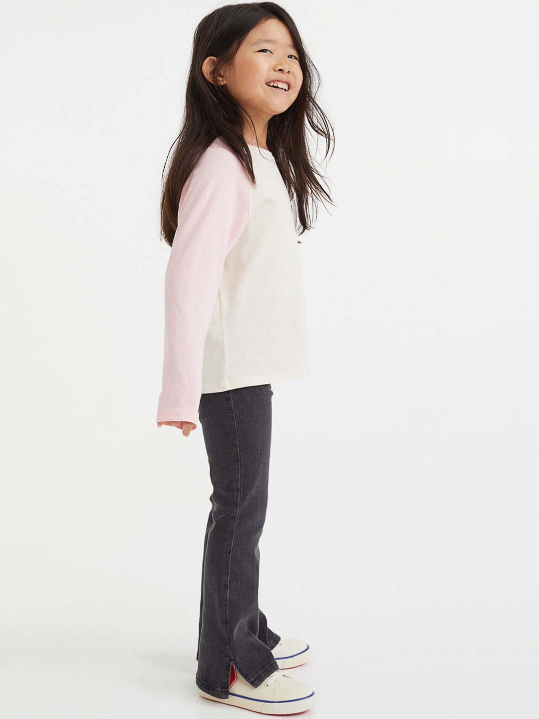 

H&M Girls Flare Fit Jeans, Black