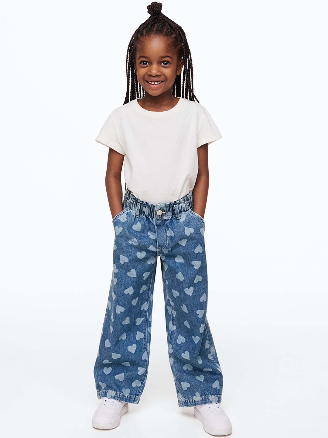 

H&M Girls Wide Fit Jeans, Blue