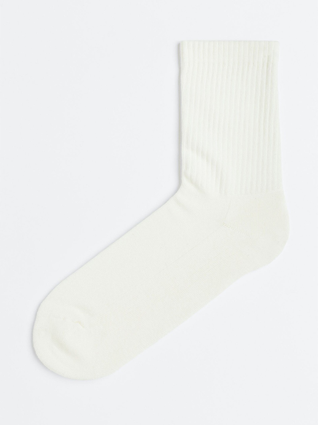 

H&M Men Fine-Knit Socks, White