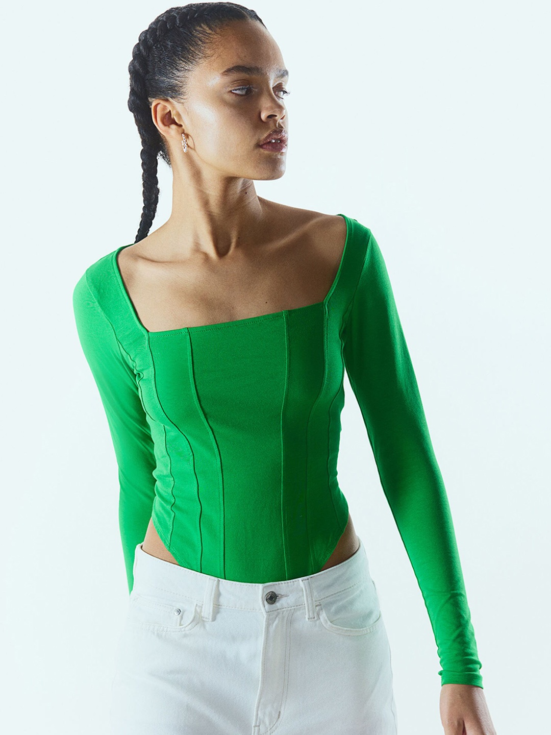

H&M Women Long-Sleeved Body, Green