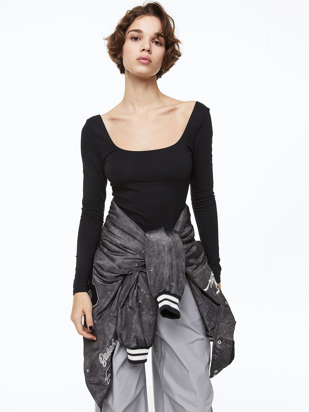 

H&M Women Long-Sleeved Body, Black