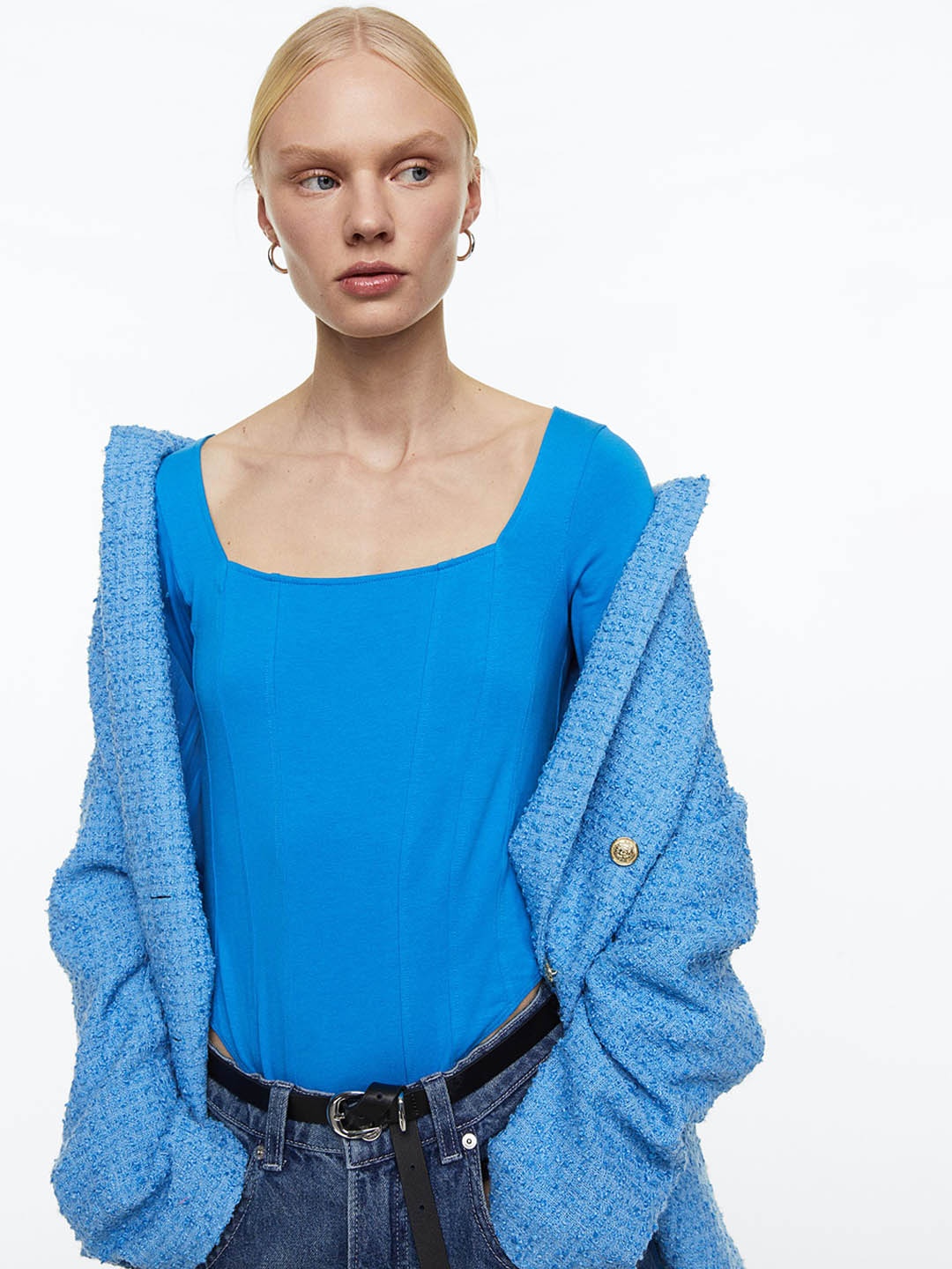 

H&M Women Long-Sleeved Body, Blue