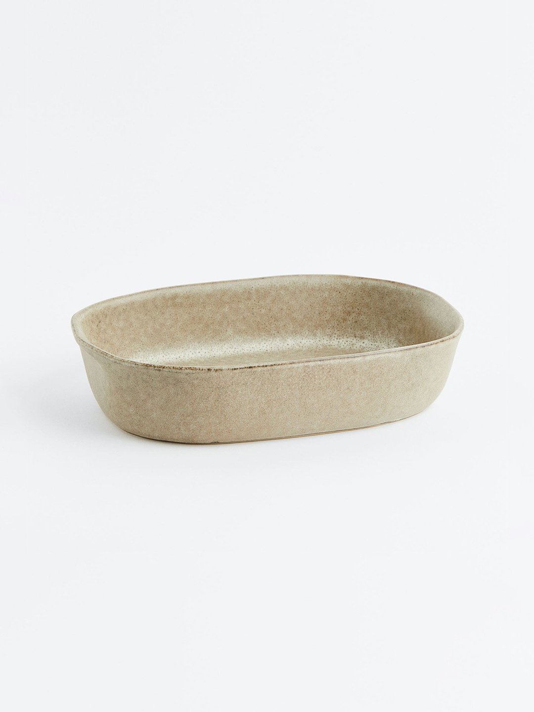 

H&M Beige Glazed Stoneware Baking Dish