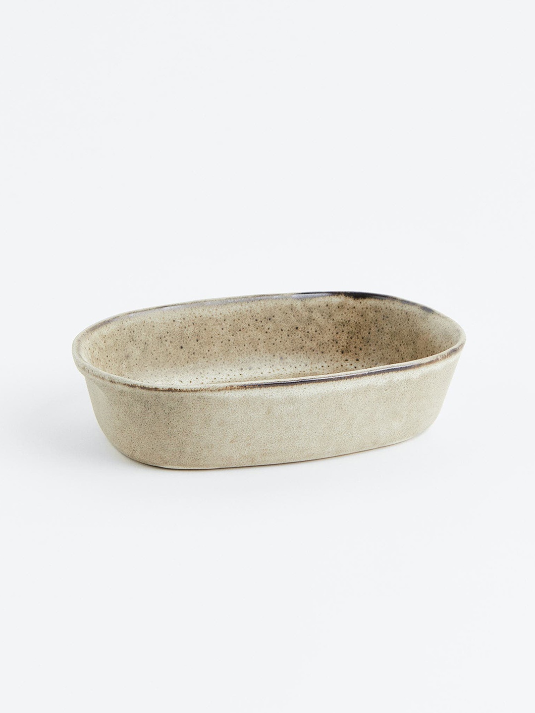 

H&M Beige Glazed Stoneware Baking Dish