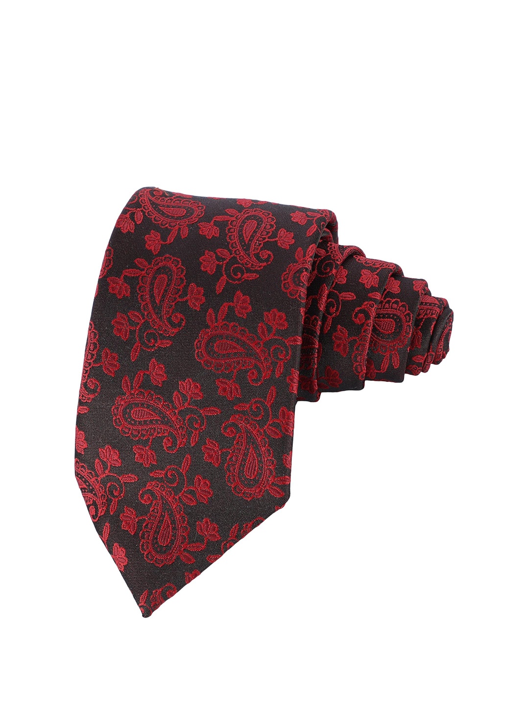 

Alvaro Castagnino Men Printed Skinny Tie, Maroon