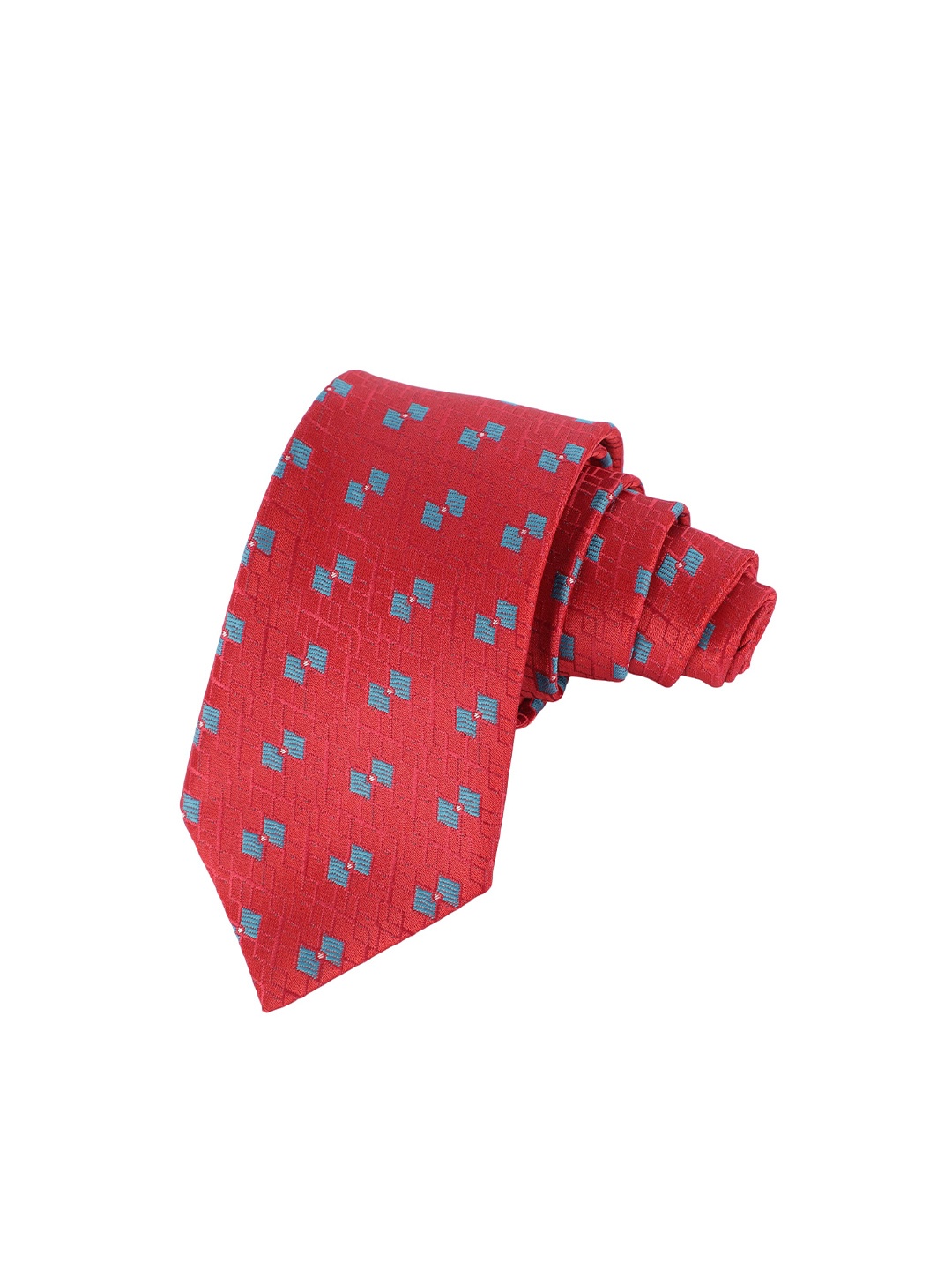 

Alvaro Castagnino Men Woven Design Tie, Red