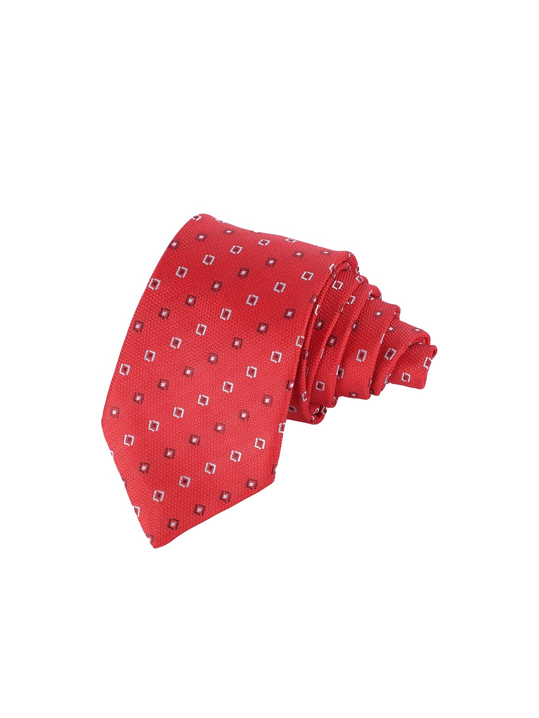 

Alvaro Castagnino Men Printed Skinny Tie, Red