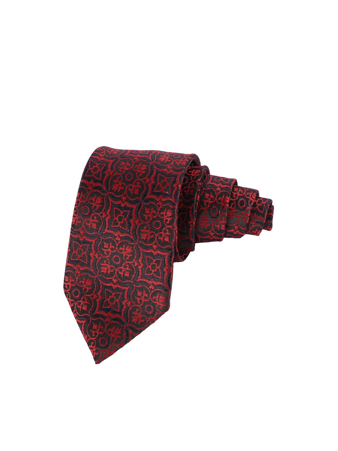 

Alvaro Castagnino Men Woven Design Broad Tie, Maroon