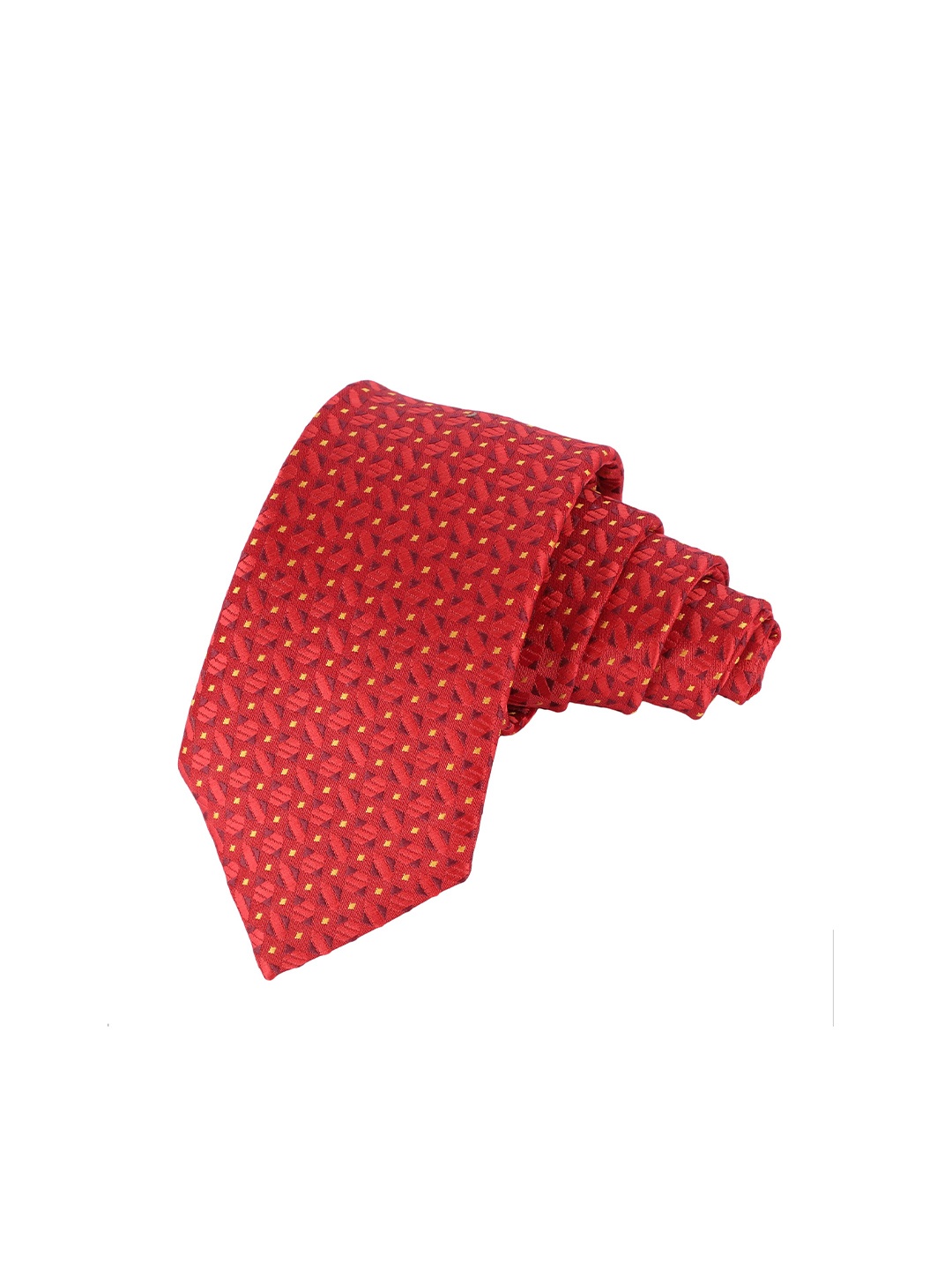 

Alvaro Castagnino Men Woven Design Broad Tie, Red