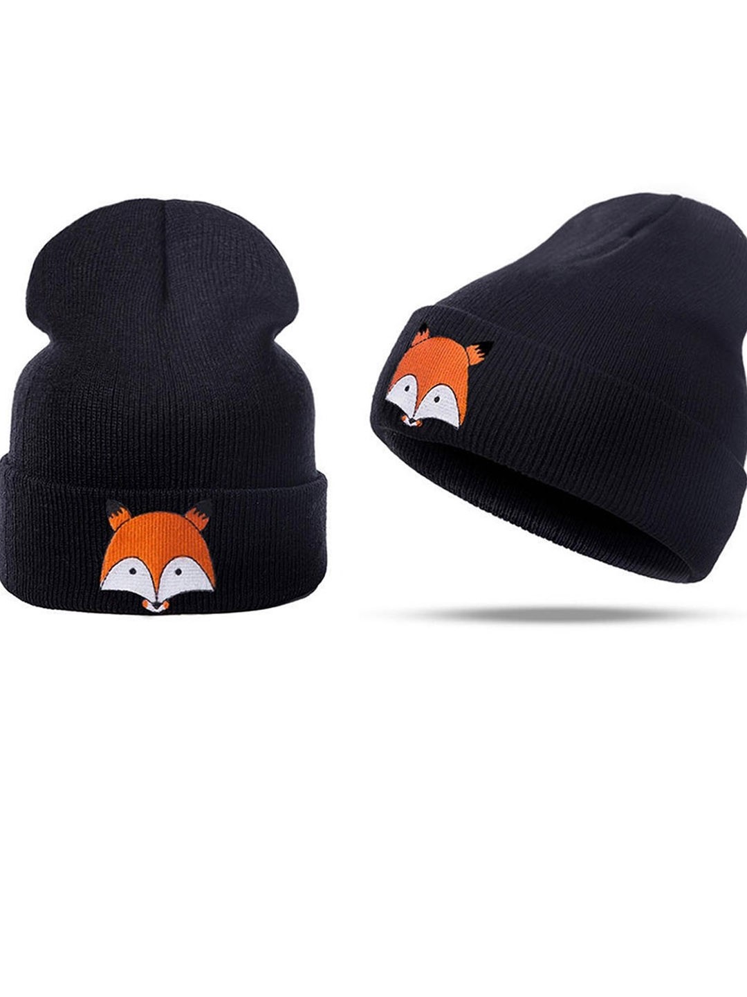 

EL REGALO Kids Printed Wool Beanie, Black
