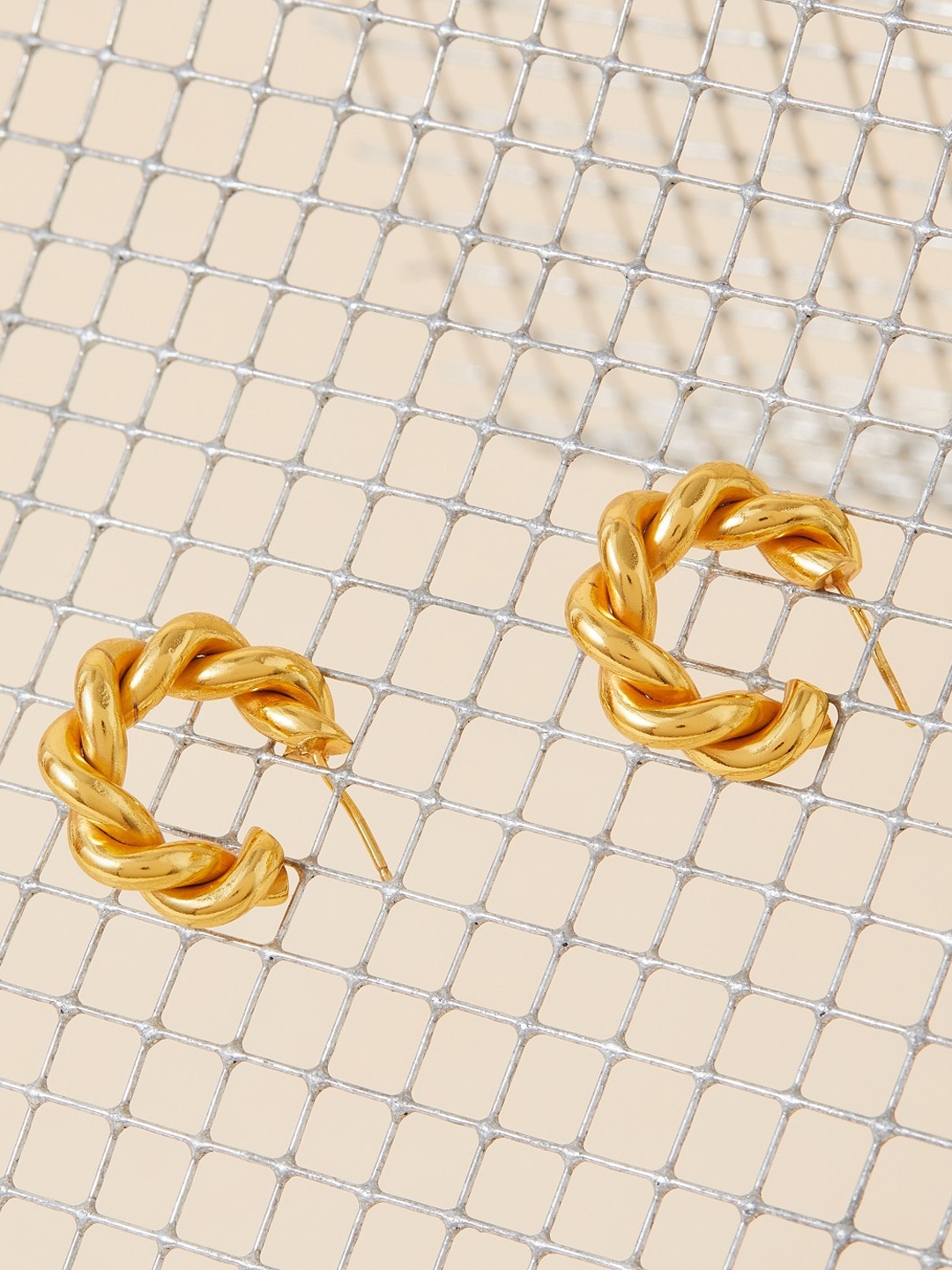 

Accessorize London Women 14K Gold Plated Z Spike Charm Huggie Hoop Earrings