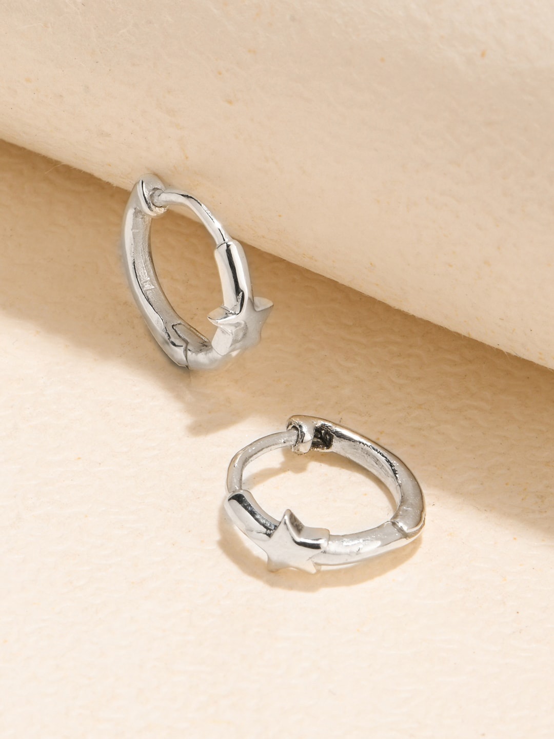 

Accessorize 925 Pure Sterling Silver Chunky Huggie Hoop Earrings