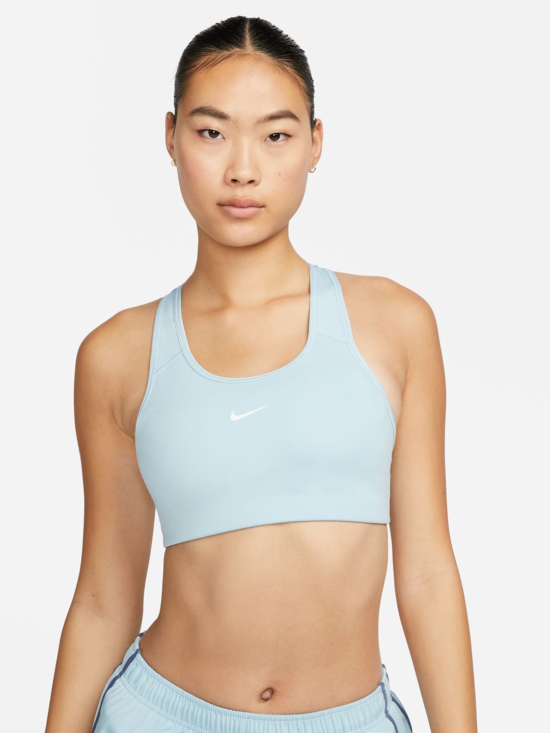 

Nike Swoosh Women's Medium-Support 1-Piece Pad Sports Bra, Blue