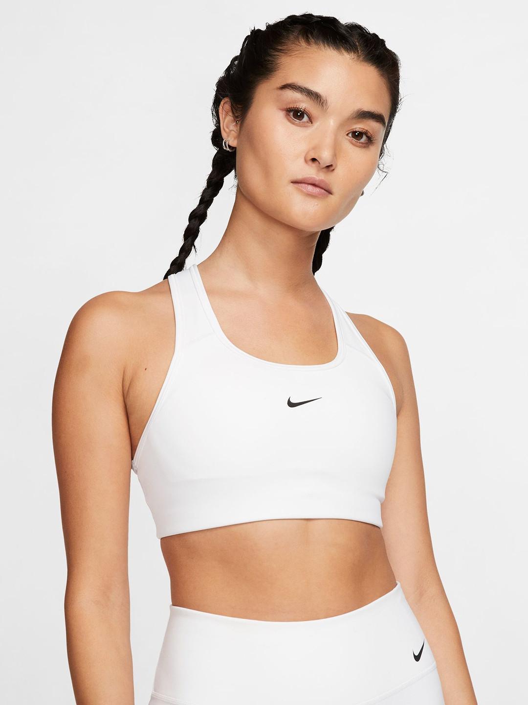 

Nike Swoosh Women's Medium-Support 1-Piece Pad Sports Bra, White