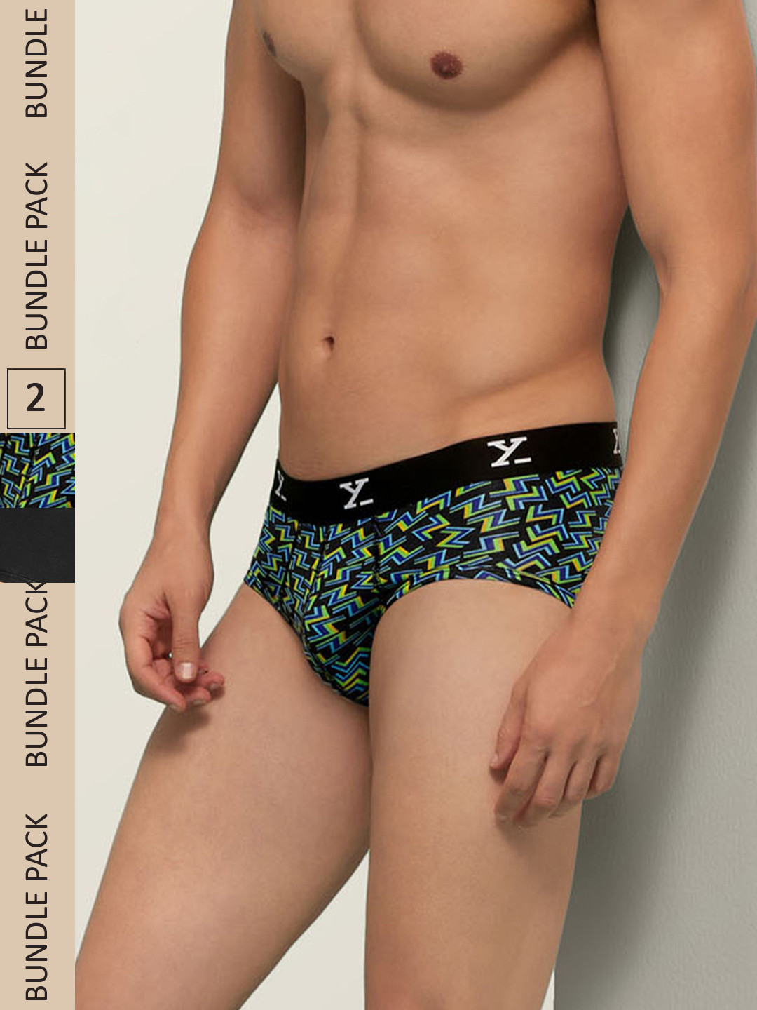 

XYXX Men IntelliSoft Antimicrobial Micro Modal Pack of 3 Shuffle Briefs XYBRF3PCKN74, Black
