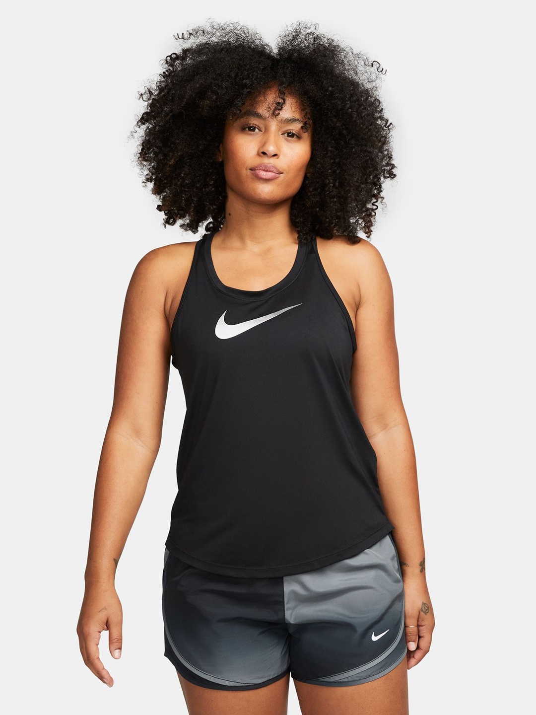 

Nike Dri-Fit Solid Round Sleeves Tank Top, Black