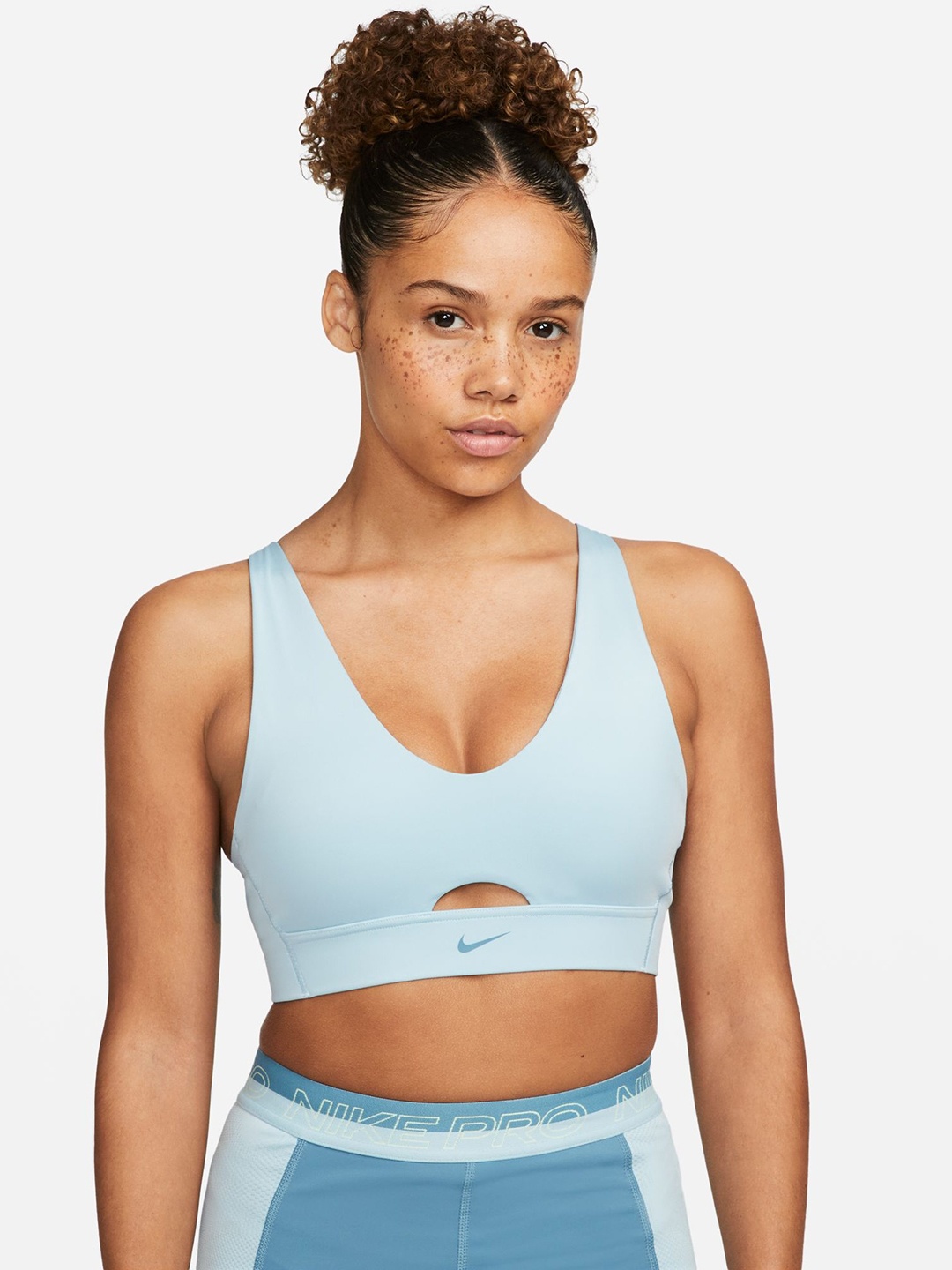 

Nike Indy Plunge Cutout Women's Medium-Support Padded Sports Bra, Blue