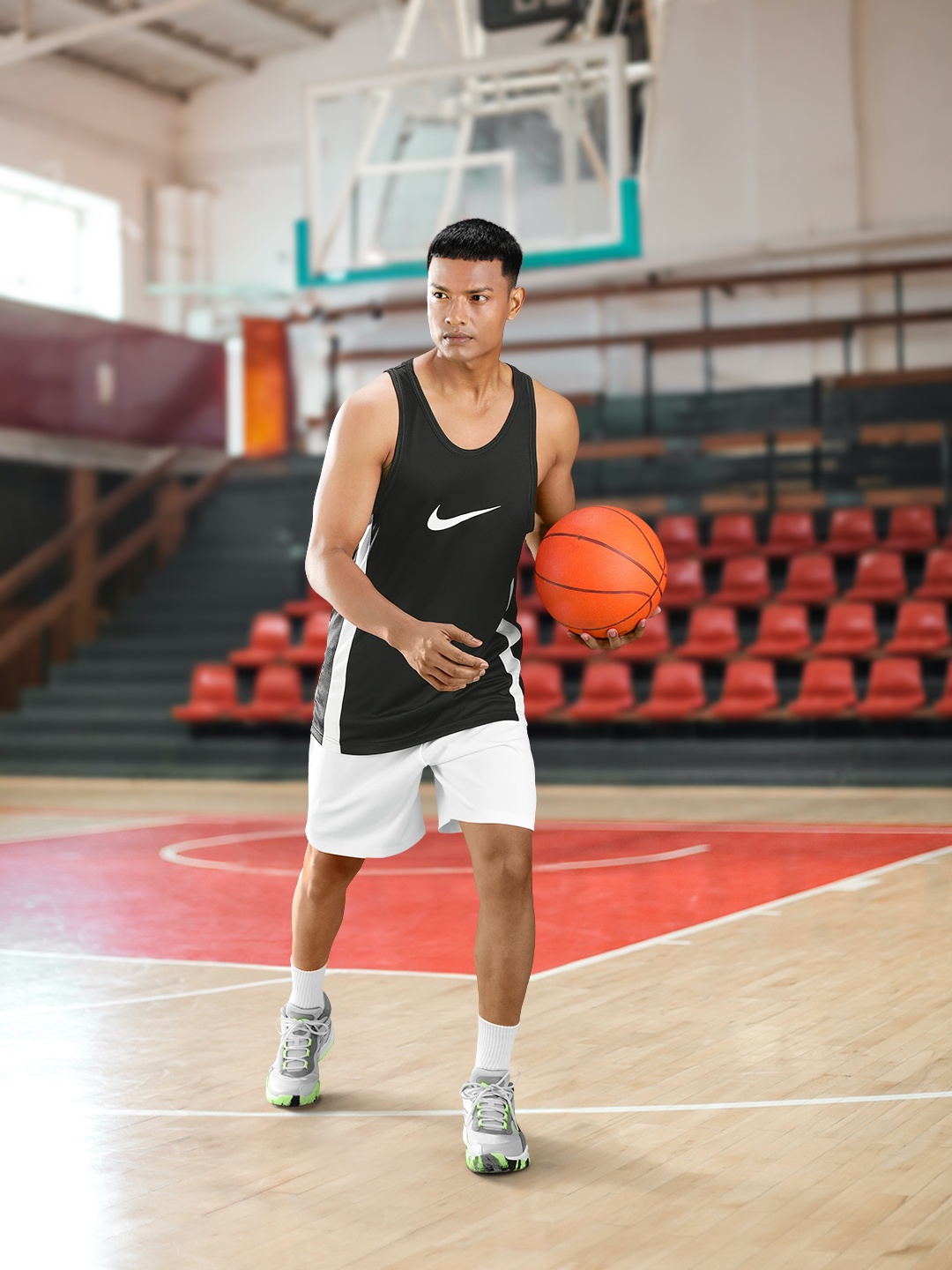 

Nike Men Brand Logo Printed Dri-Fit Icon + Jersey Loose T-shirt, Black