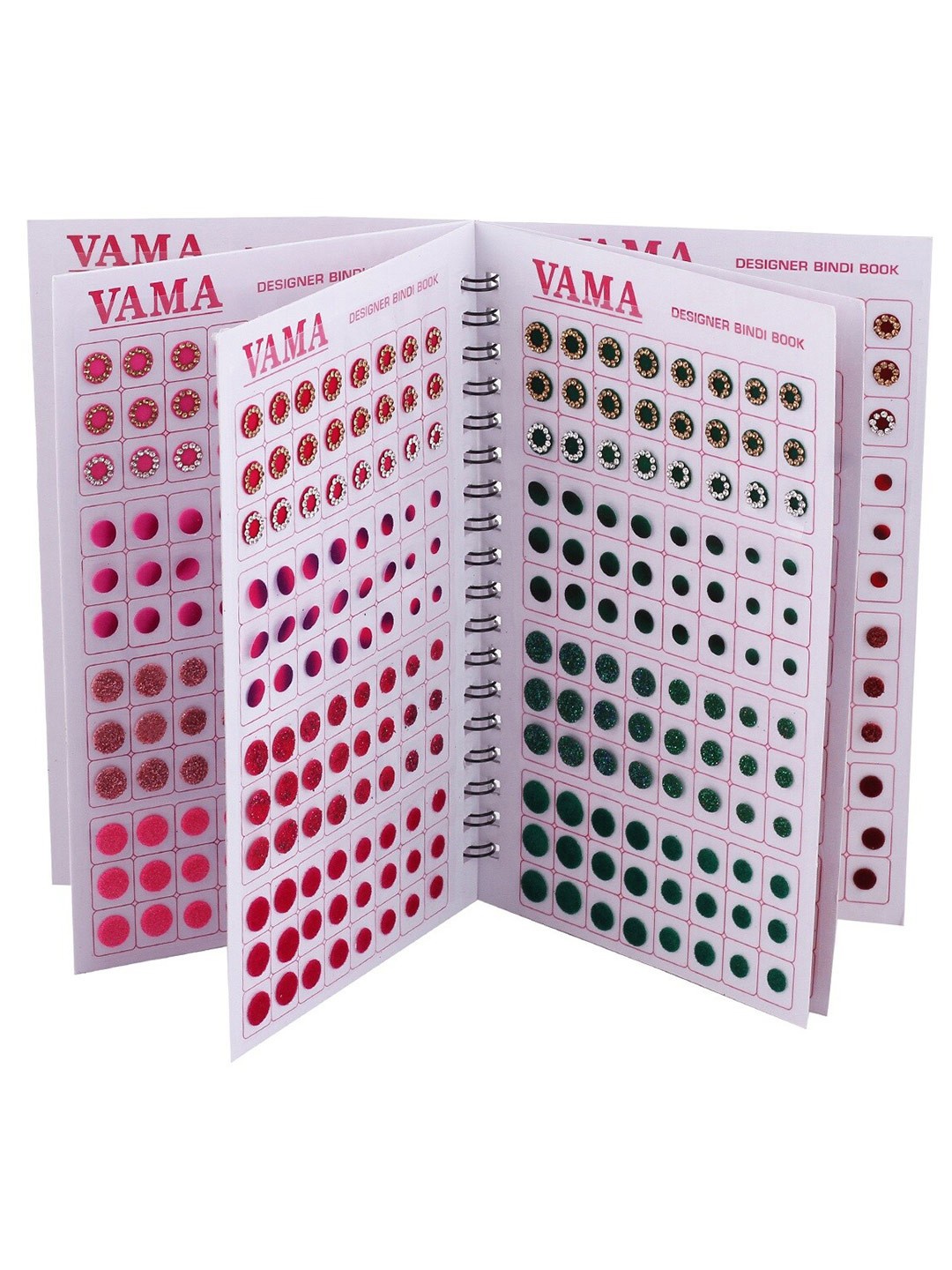 

VAMA Multicolour Glitter Sparkle Shaded Crystal Stone Kumkum Sticker Colourful Bindi Book, Multi