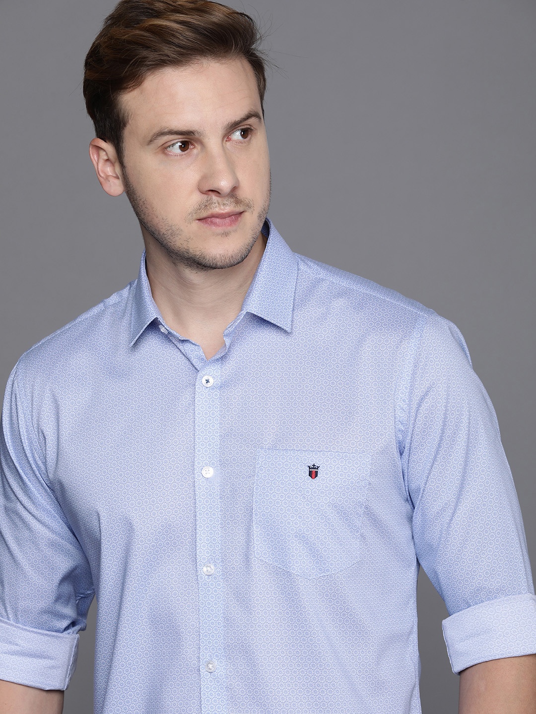 

Louis Philippe Sport Slim Fit Printed Casual Shirt, Blue